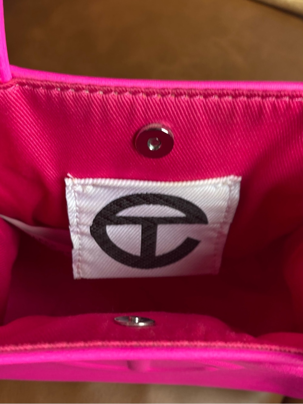 🩷 NWOT Telfar Small Shopping Bag Hot Pink Barbiecore Mini Tote Crossbody - Picture 2 of 5